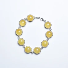 JIUDUO ювелирный лак для Балтики натуральный янтарь старый мед 5А куриный желтый пчелиный воск серебро 925 пробы Западный браслет под старину