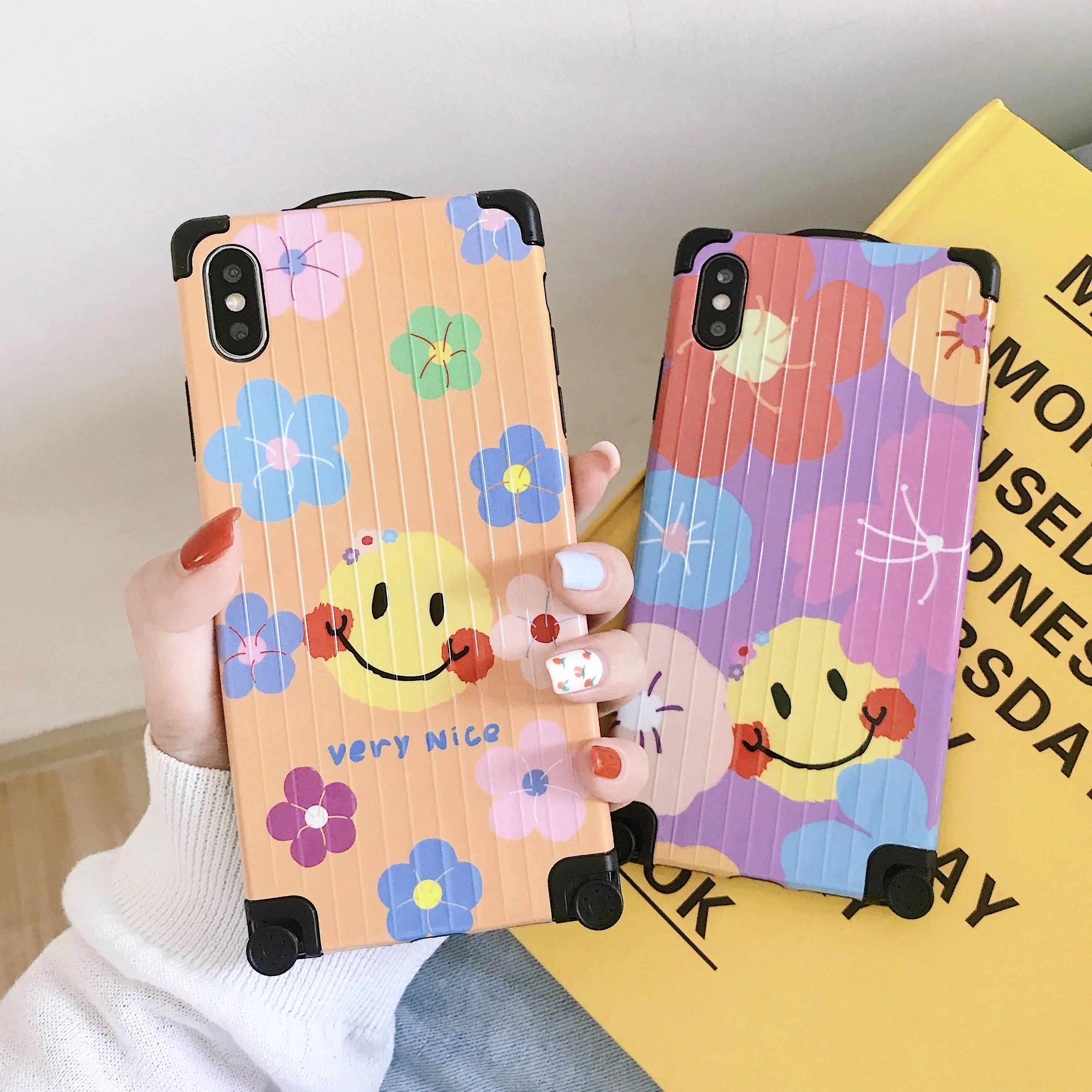 Cases For iPhone 6 7 8 plus x xs max xr Case Luxury Daisy Cute Flower Summer Smile Transparent Silicone |