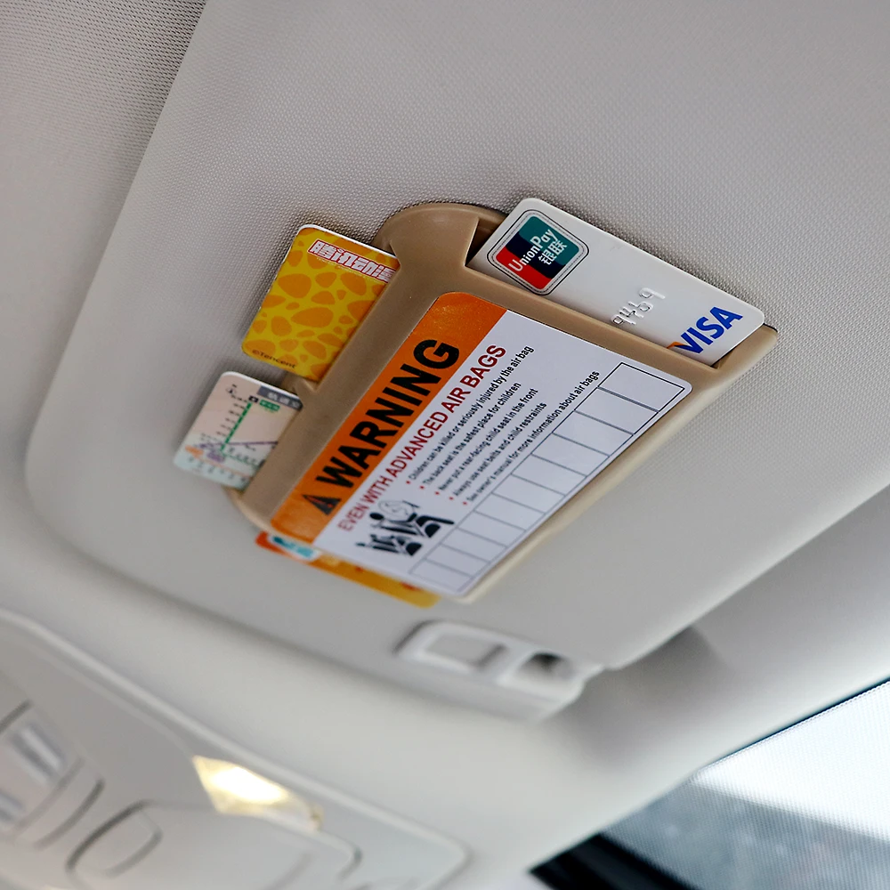 

High-speed IC Card Clip Multifunction Car Visor Clip Organizer Temporary Parking Phone Number Car Card Holder Storage Box
