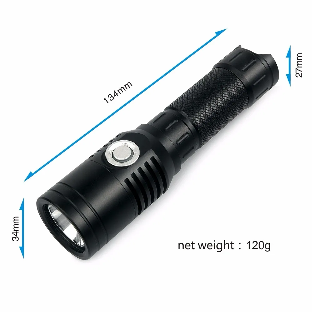 UniqueFire UF-XPL 1000 Lumens USB Rechargeable LED Flashlight Compact Emergency with Eagletac Rechargeable 18650 Battery 1