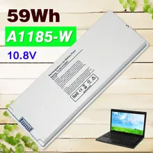 Белый 59Wh A1185 A1181 Аккумулятор для ноутбука Apple MA566 MA566FE/A MA566G/A MA566J/A для MACBOOK 1" MA472 MA472B/A MA701 MB404X