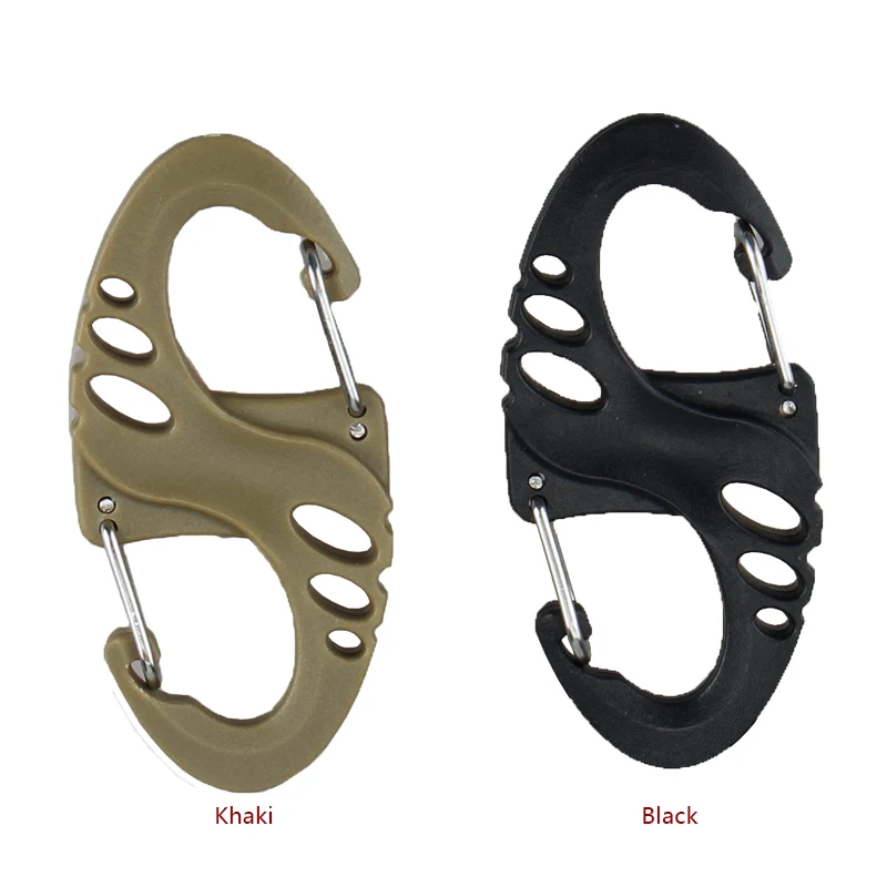 

Tactical S-Biner Wiregate Carabiner Snap Clip Hook Keychain Camping Hiking EDC Bushcraft Military Buckle Tool WG-BU3503-BK