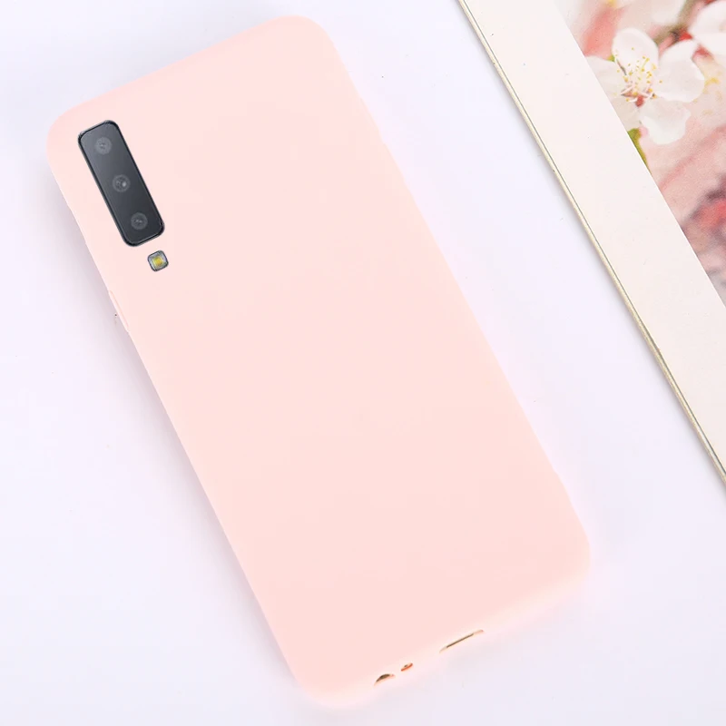 Silicon Matte TPU Case For Samsung Galaxy S10 M20 M10 A7 A6 A8 A5 J3 J5 A9 S8 S9 Plus A50 A30 A70 A40 Candy Color Case