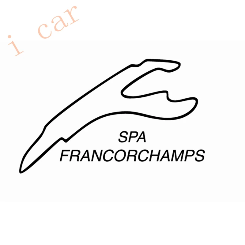 

Spa Race Track Sticker Vinyl Graphic Decal, Motor Racing GP F1 Circuit