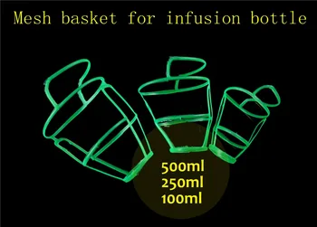 

10pcs 100ml 250ml 500ml The net bag infusion set glass bottle drip salt water bottle set medical Mesh basket for infusion bottle