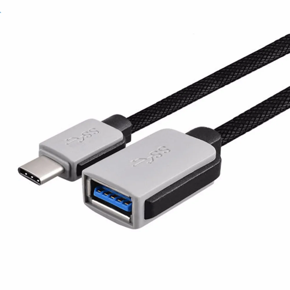 20cm Braided USB C OTG Cable USB 3.1 Gen1 Type C Male to Type A Female Adapter for New Macbook