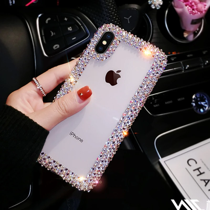 2019 Rhinestone Diamond Soft TPU Case For iphone X XR XS Max Case