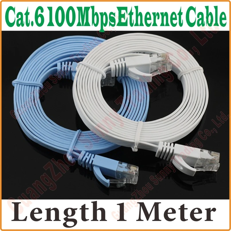 Лучшая цена Лучшее качество Новый 3FT 1 м CAT6 cat 6 квартира UTP Ethernet сетевой кабель RJ45