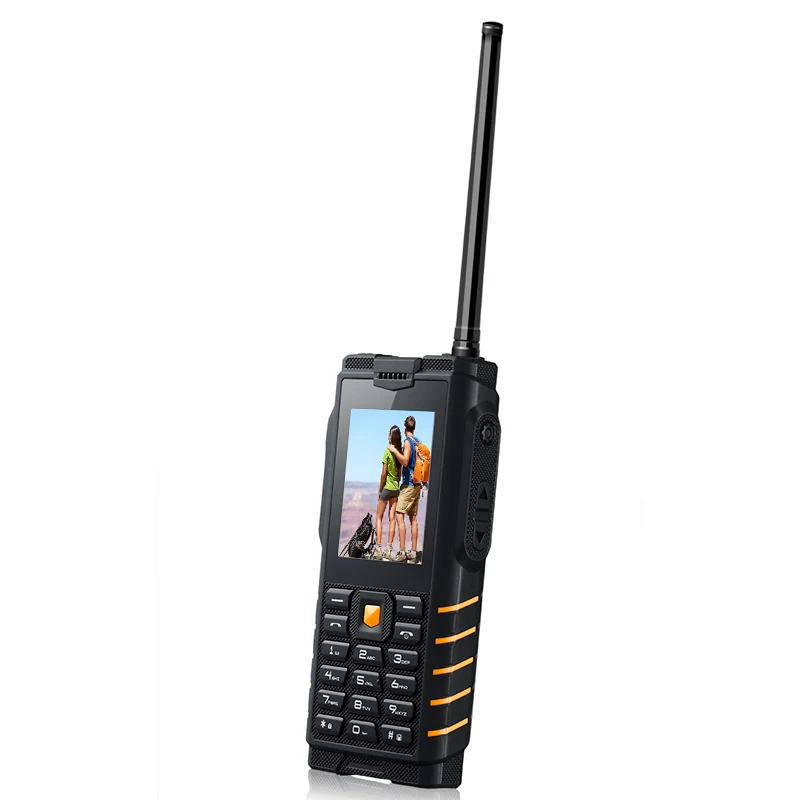 2 4 "GSM Водонепроницаемый сотовый телефон 4500 мА/ч Мощность банк мощный фонарик с