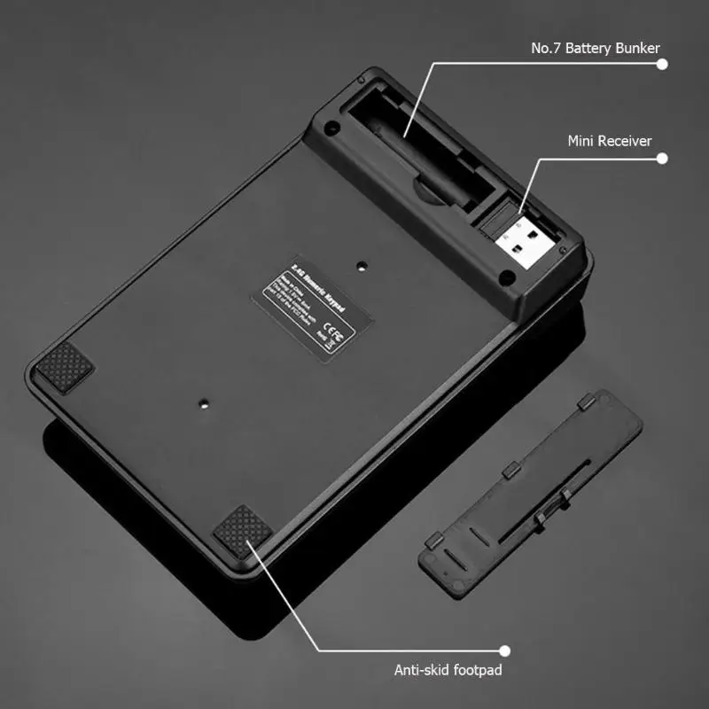 2 4G USB Беспроводная мини цифровая клавиатура 19 клавиш Водонепроницаемый номер
