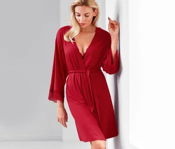 

Free shipping.Summer Brand womens Nightgowns,quality red sleeping clothing,femme sweet lace sexy robes.gift.modal,sales plus