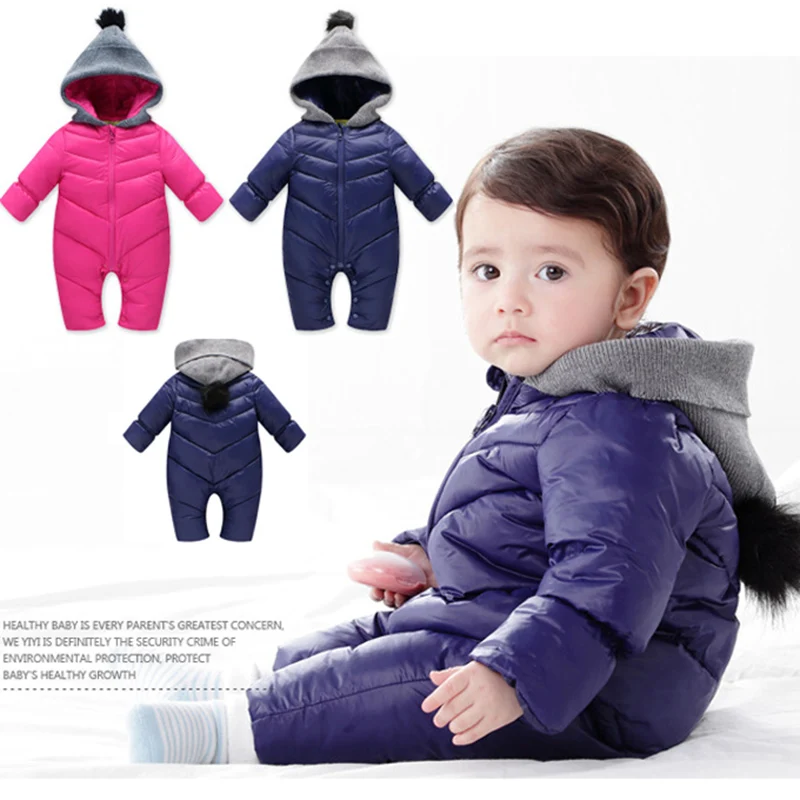 Snowsuit Baby Rompers Winter Boys Overalls Children's Winter Girls Baby