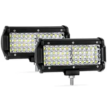 Buy 6.5'' 144W LED 14400lm Quad Row 48 Led Pods Work Light Bar Spot Beam LED Cubes for Truck Boat Motorcycle Jeep Waterproof Free Shipping