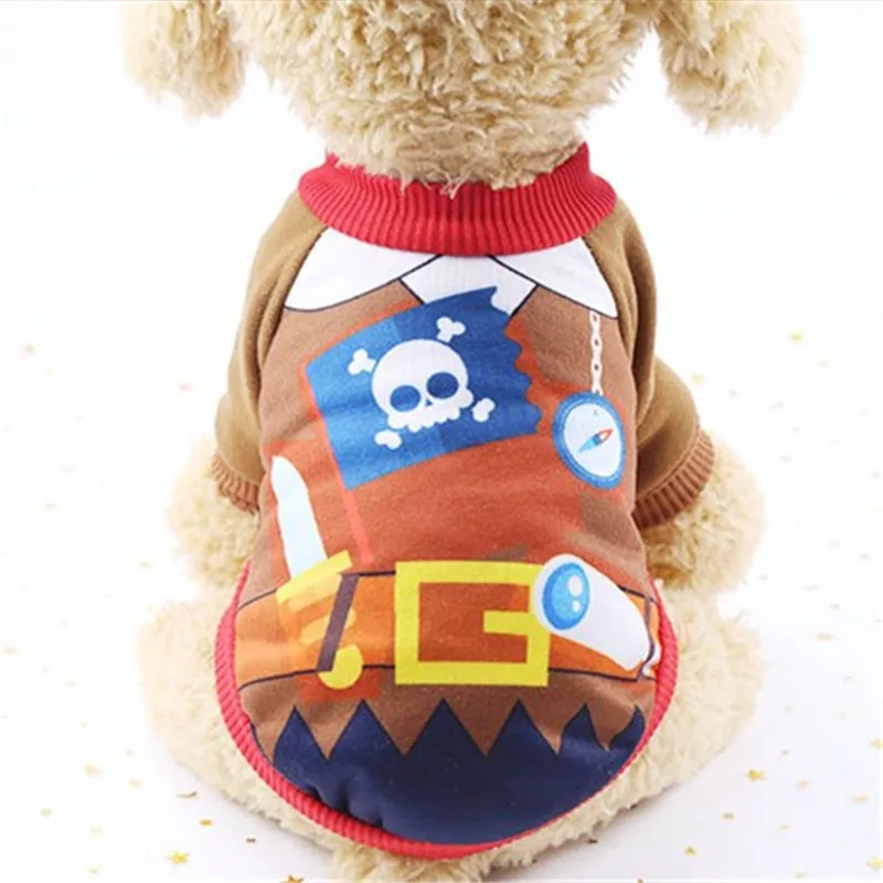 2018 новые зимние Утепленная Одежда Форма Pirate Dog Щенок Карнавальная одежда для