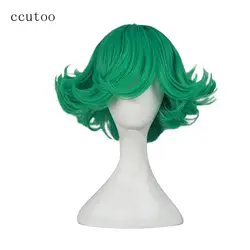 Ccutoo один удар человек Senritsu без Tatsumaki 12 "Зеленый Вьющиеся Короткие Стиль Синтетические волосы для вечерние партии косплэй Искусственные