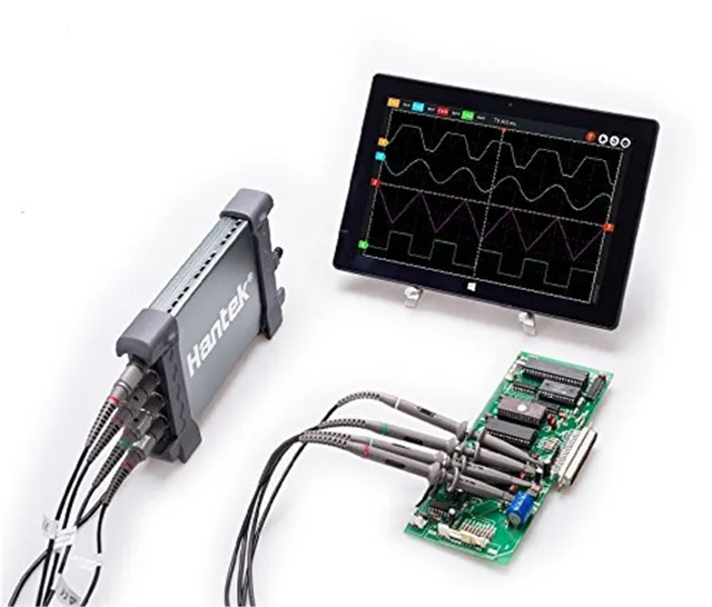 Special Offers Hantek 6104BD 4CH USB PC Digital Oscilloscopes 100MHz 1GSa/s Oscillograph Virtual Osciloscopio Scopemeter 64K Memory depth USB2