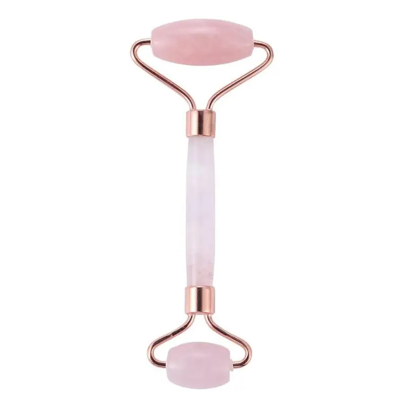 

1PC Rose Quartz Face Massage Roller Double Head Slimming Face Massager Lifting Tool Face Anti Wrinkle Removal Massage Roller