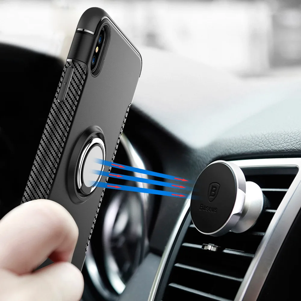 

Phone Case ipone 6 Case 6s Case Silicon Soft Fundas Capa Magnetic Ring Back For iPhone 6Plus 7 8 6S XR Xs Max Fundas Coque Etui