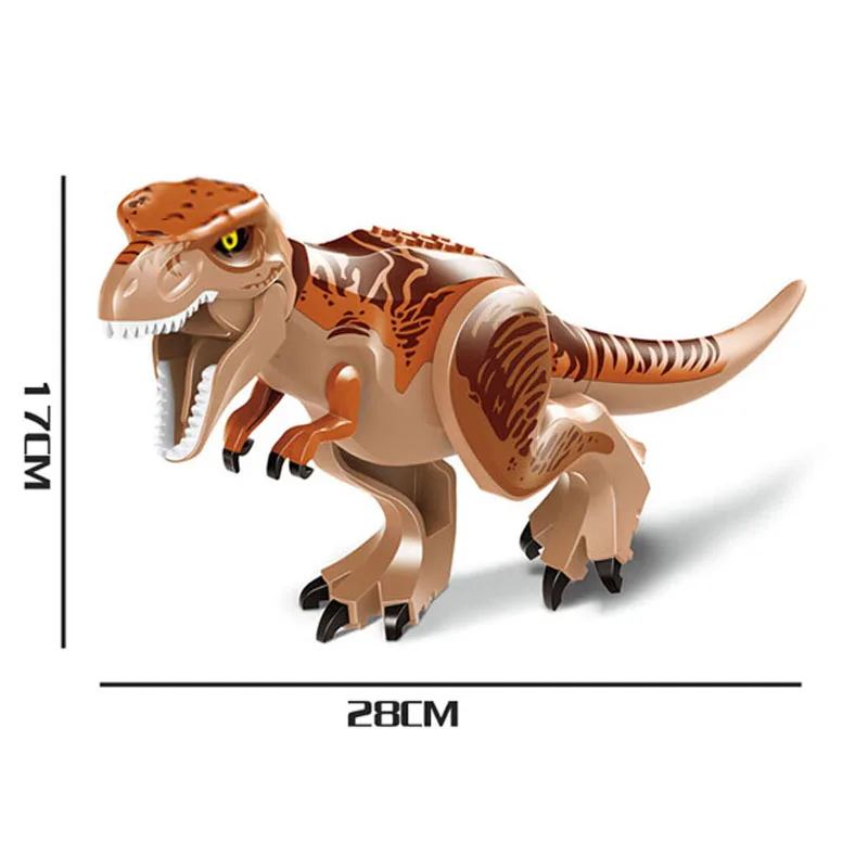 2 шт./лот Юрский Мир динозавров тираннозавр рекс строительные блоки детские игрушки
