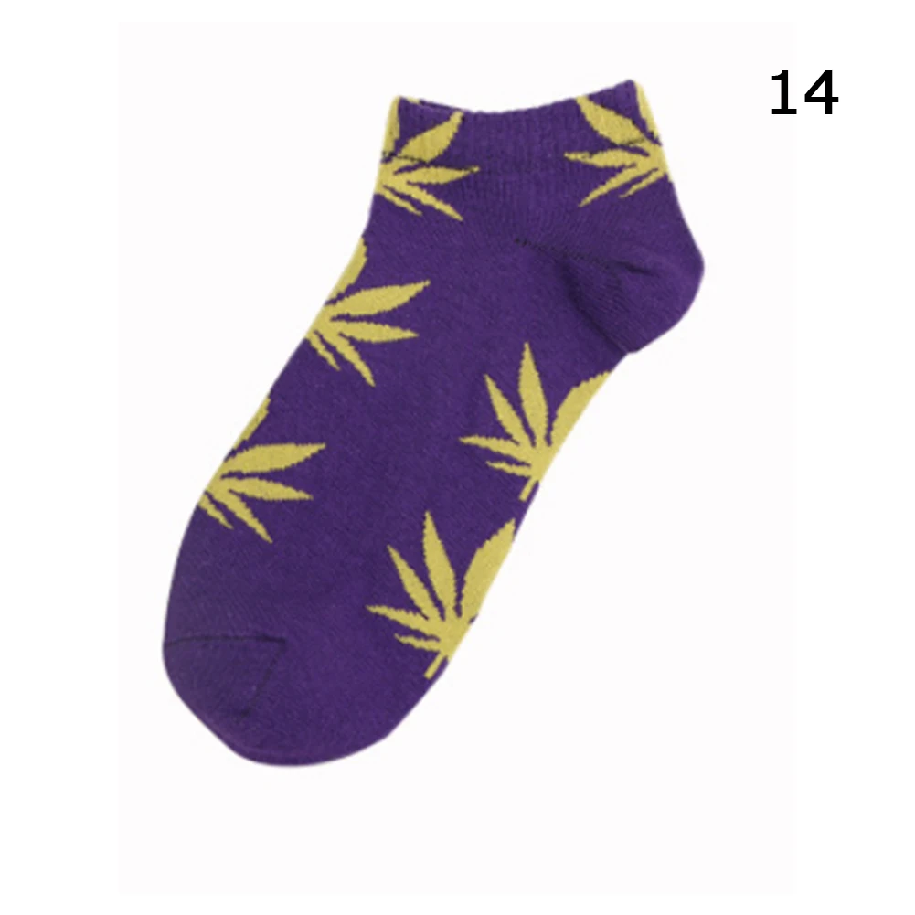 Модные удобные хлопковые носки, повседневные длинные носки с листьями кленовых листьев, осенне-зимние носки высокого качества - Color: 14