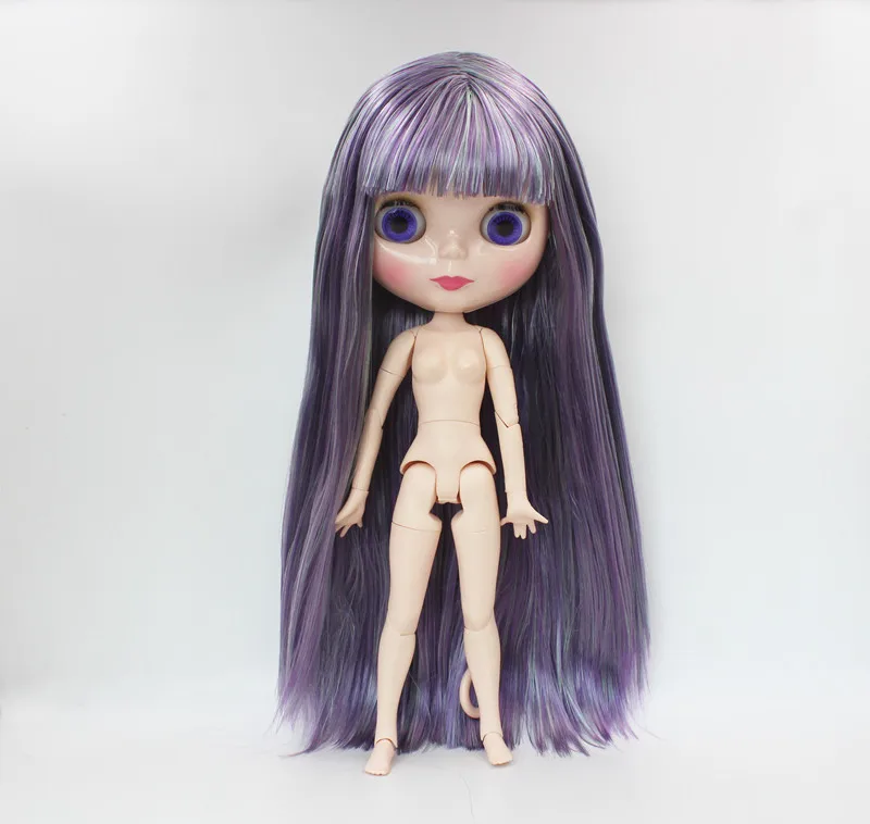 

Free Shipping big discount RBL-746J DIY Nude Blyth doll birthday gift for girl 4color big eye doll with beautiful Hair cute toy