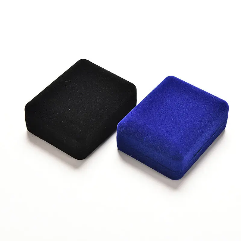 

Blue Black Jewelry Box Velvet Earrings Ring Necklace Bracelet Display Box Gift Case Storage 7.7x6.2x3cm