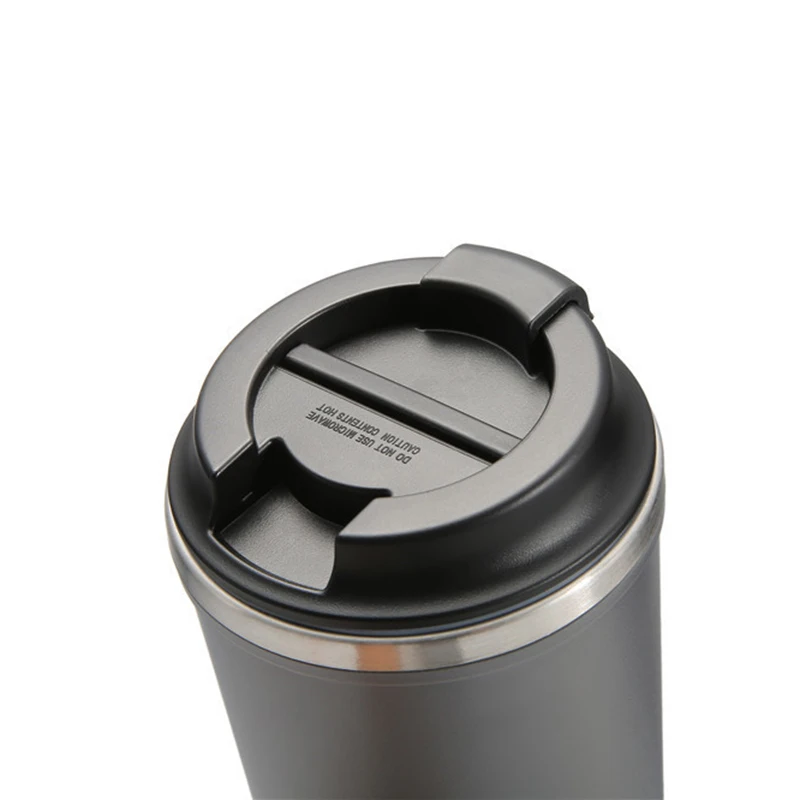 500MLMug coffee cup does not turn cup with lid seal stainless steel vacuum bottle car water bottle travel seal portable car mug