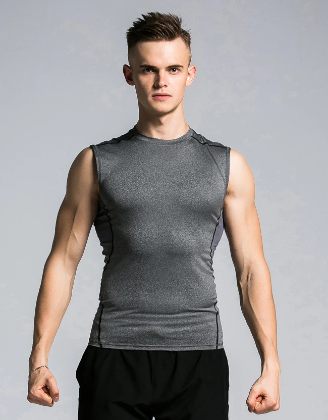 Dry Combat Men Compression shirts Sleeveless Tight Shirts Fitness Base ...