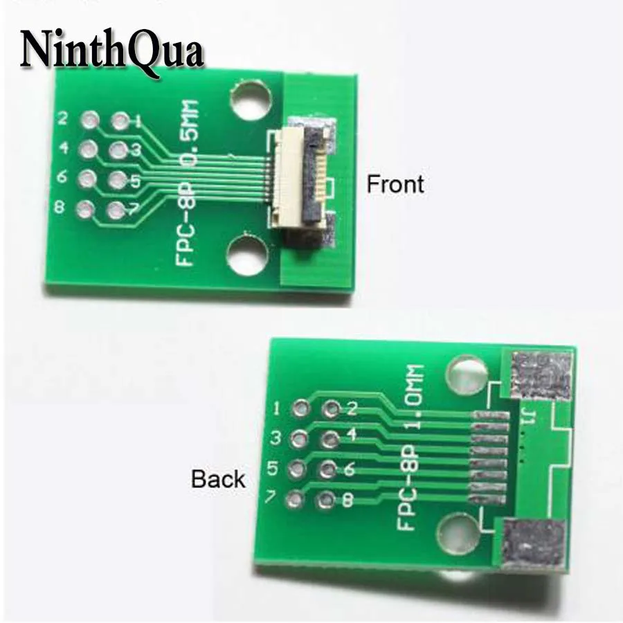 

1pcs 8P FFC FPC Adapter PBC Plated 0.5MM / 1.0MM Pitch Flip cover to 2.54mm 8Pin Flat Cable Socket Connector for TFT LCD