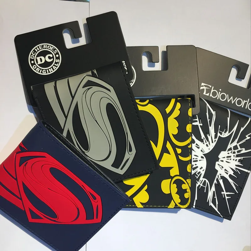 

Marvel comic Batman Superman Jack S Deadpool PVC Wallet Purse short soft rubber + PU leather wallet Anime students wallet