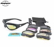 Поляризационные C5 тактические военные мужские охотничьи очки для стрельбы страйкбольные очки 4 линзы мужские очки