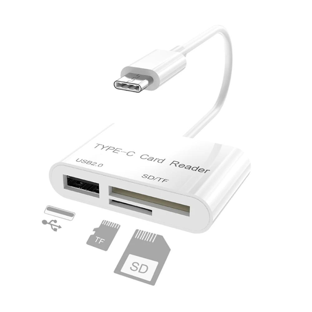 USB3.1 type-C кард-ридер USB-C к USB2.0 SD TF Micro USB многофункциональный конвертер для телефона компьютера передачи данных