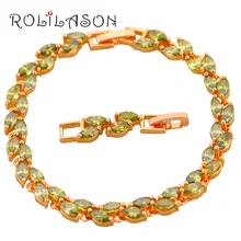 Роскошные золотистые регулируемые браслеты из перидота циркония и Зеленого Кристалла здоровья никель и свинец модные ювелирные изделия TB419