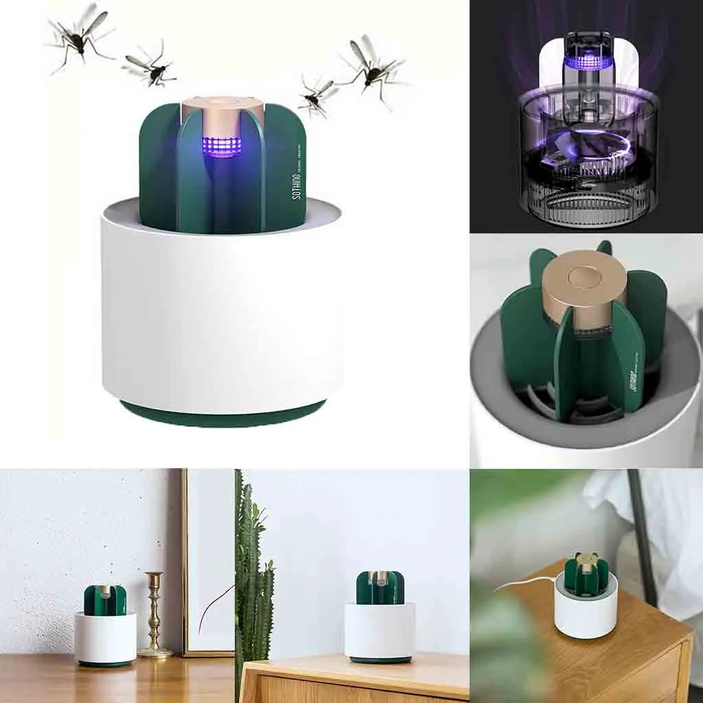 USB лампа-Отпугиватель комаров, Отпугиватель вредителей, Электронная Ловушка-ловушка для насекомых, насекомых, москитов, Ингаляционная лампа, кактус, домашний декор