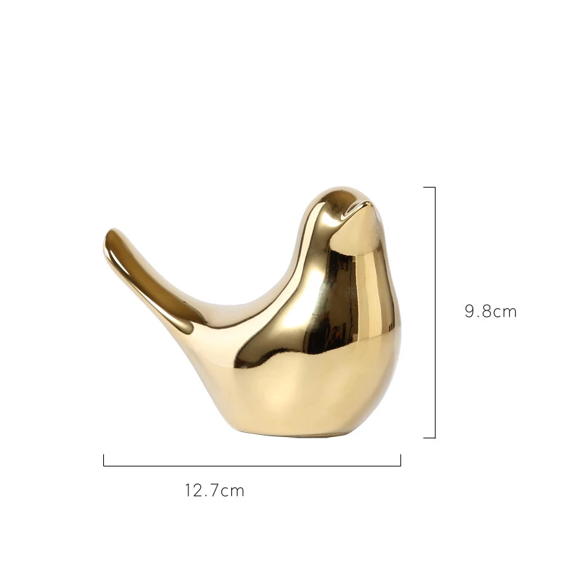 Скандинавское домашнее покрытие аксессуаров золотая птица украшения ремесла настольное украшение модель комнаты стол книжный шкаф украшения подарок
