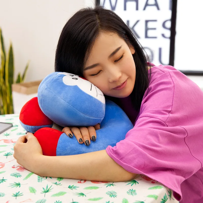  disney Children's plush toy cartoon student sleep pillow multi-function Napping pillow Office U-sha