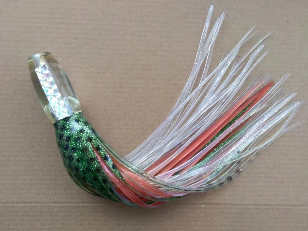 

9.5inch 140g Sea Game Trolling Fishing Lure Octopus Skirt Tuna Lure Marlin Lure Big Lure Resin head With Double Octopus Skirt