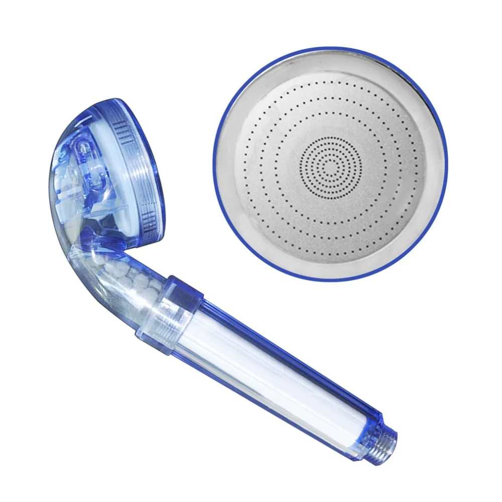 Portable Bathroom PP Cotton Filter Shower Head PVC Three Gears Water