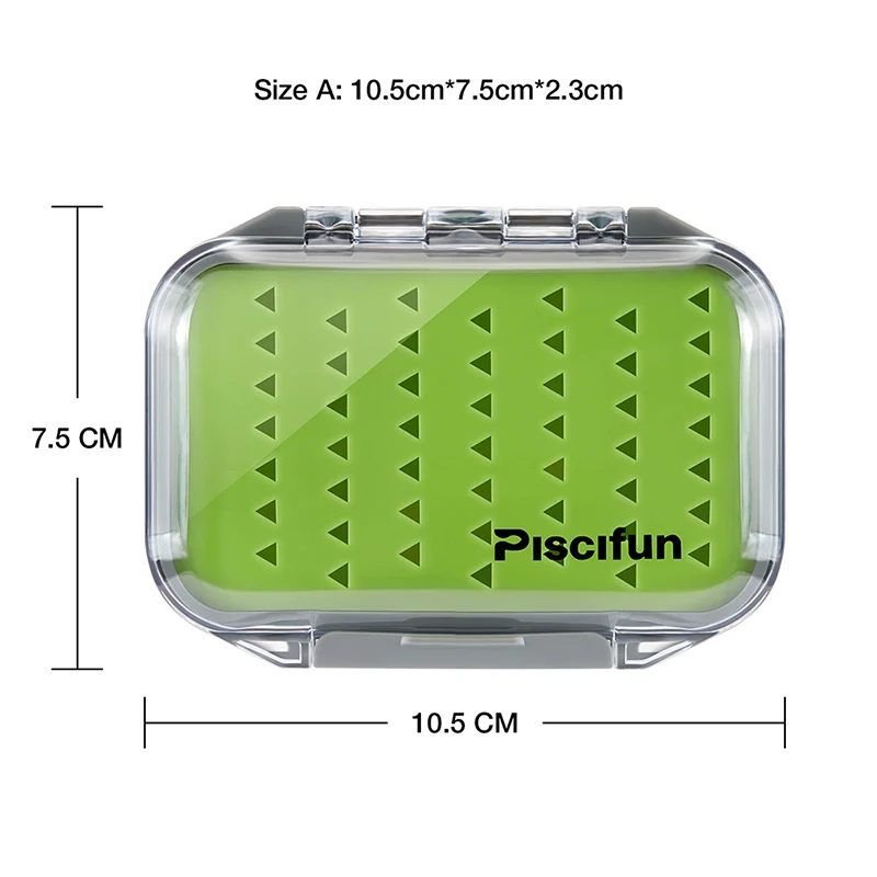 Piscifun водонепроницаемый Ил пены Высокое качество пластик портативный Fly Box Fly рыболовные приманки снасти Коробка - Цвет: Two-sided Box