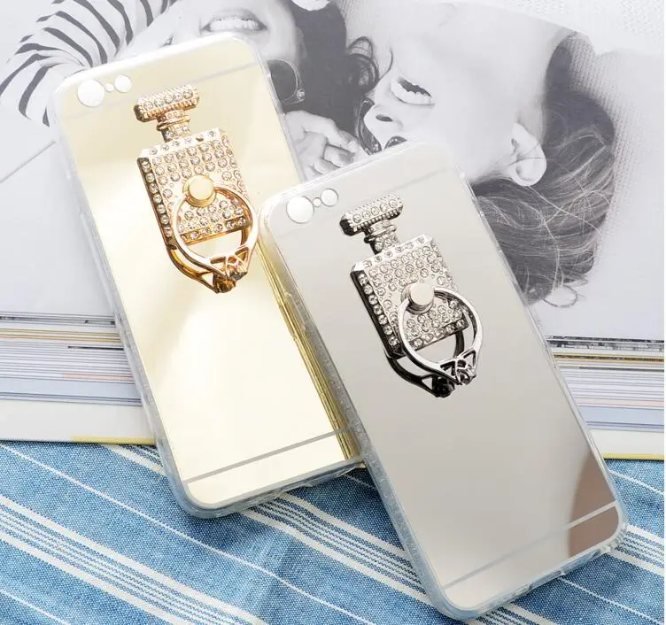 Для Xiaomi mi 6 8 9 5s Plus 5X 6X A1 A2 x 2 s Max Silicone rror мягкий чехол Bling Diamond Ring Stand Cover| |