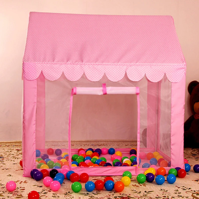 New Toys Tent Teepee Kids Princess House Castle Pink Blue Tipi Tents Play House Play Tent Lodge Balls Pool Cottages Best Gifts (3)