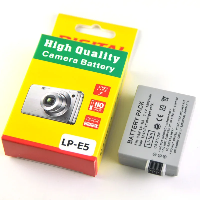 1500mAh LP E5 LP E5 LPE5 Camera Battery For Canon EOS 450D 500D 1000D