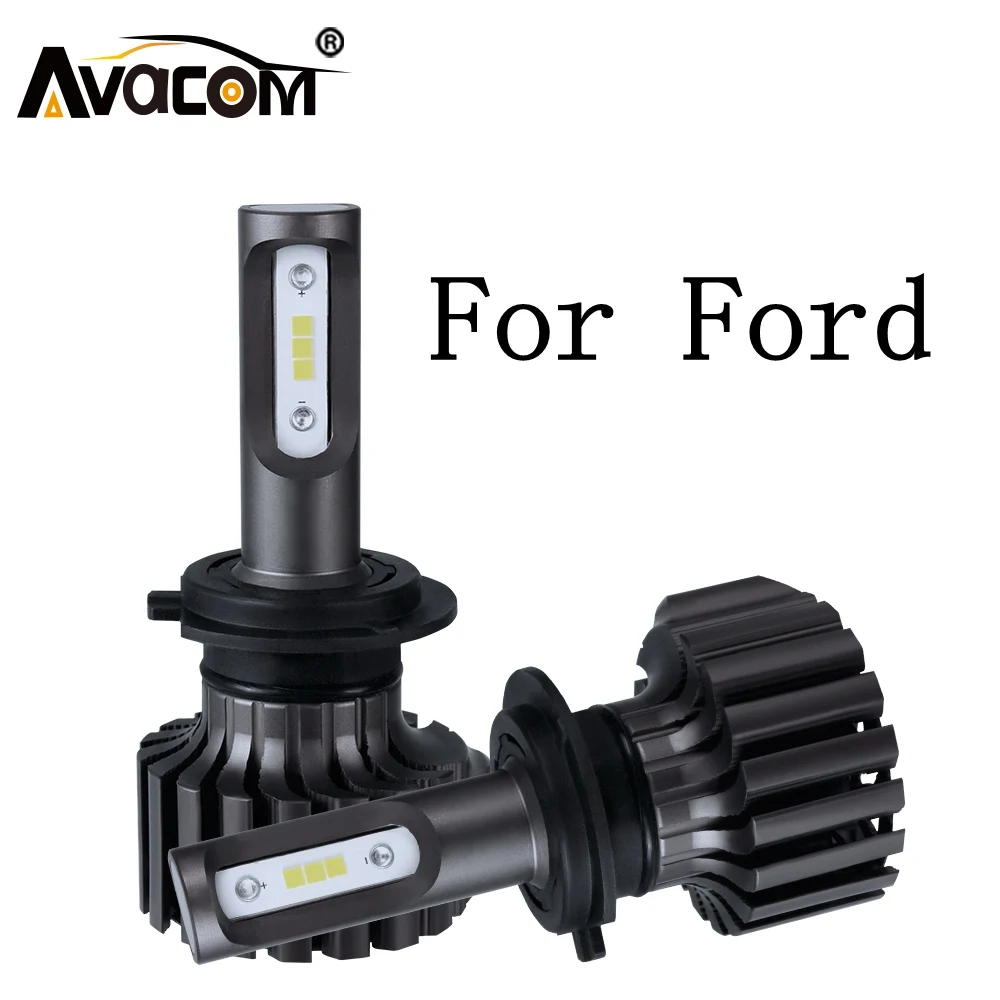 

2Pieces LED Headlight Bulb For Car Turbo 12V 6500K 12000Lm Auto DRL Fog Light For Ford Ranger/Focus/Fiesta/Mondeo/C-Max/Explorer