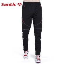 Santic мужские велосипедные штаны флисовые термоштаны длинные зимние спортивные велосипедные штаны для бега и отдыха велосипедные штаны