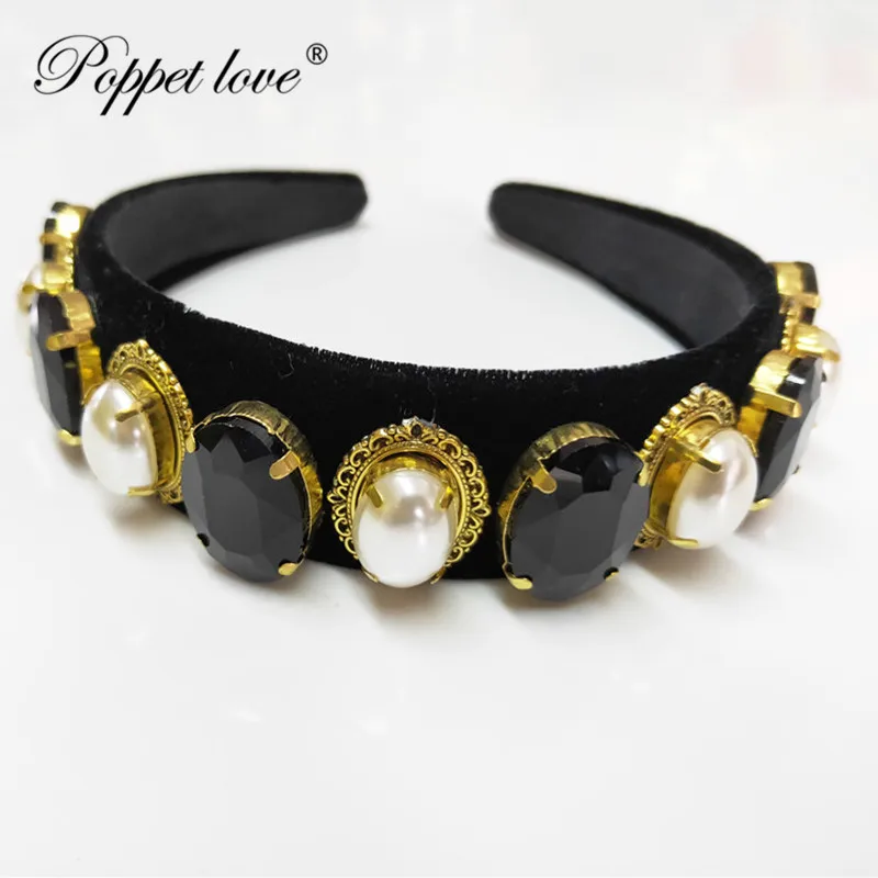 Deco, Женская винтажная Свадебная повязка на голову, аксессуары для волос, медальон в виде большого листа, Жемчужная Повязка на голову