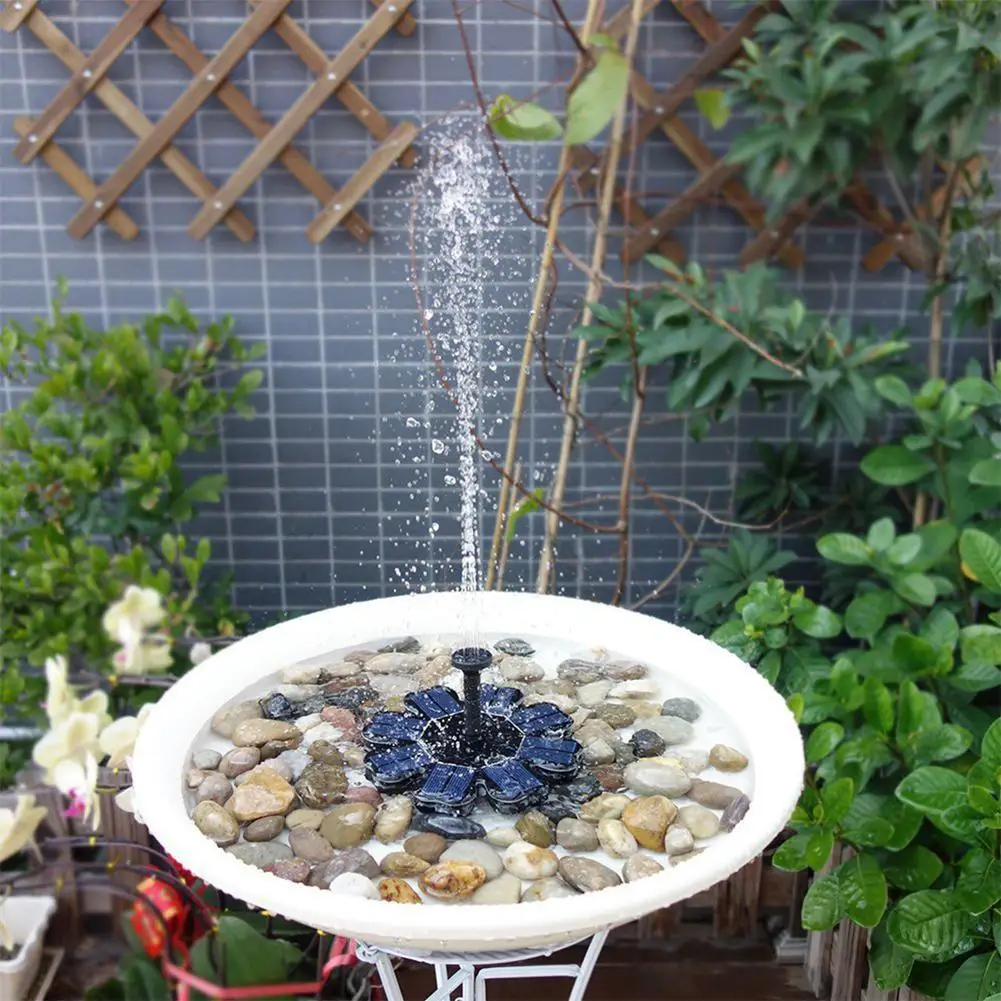 В форме цветка солнечный фонтан вода плавающий фонтан открытый сад птичья ванна бассейн фонтан украшение сада