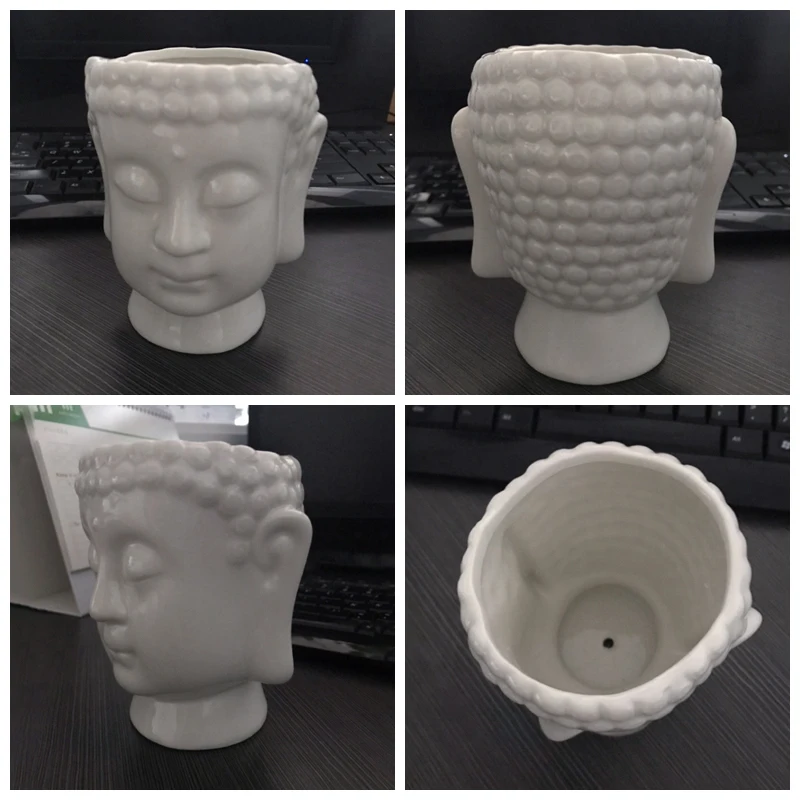 Decorazione giardino Piante Pot Fioriera Buddha Testa Zen Decorazione Outdoor Indoor