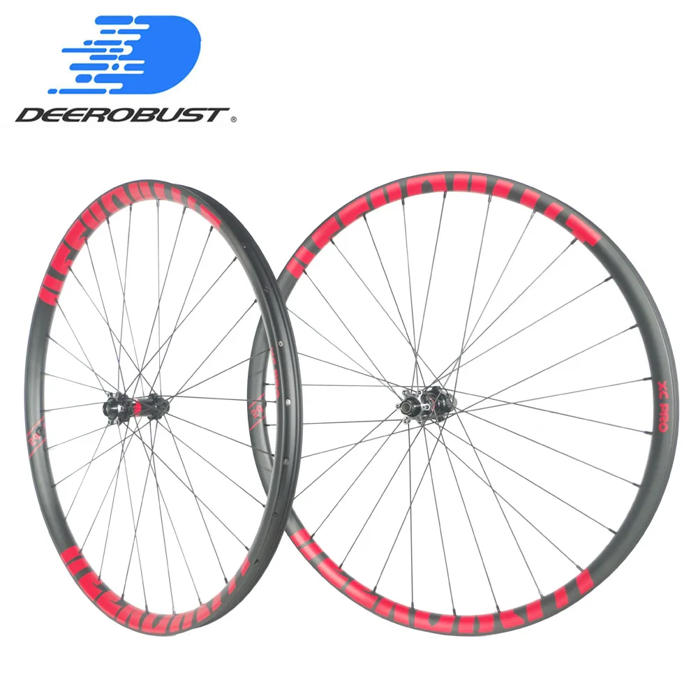 1223g супер светильник 29er MTB XC Racing 32 мм Широкие Асимметричные карбоновые колеса для горного велосипеда 3 мм смещение 29 дюймов набор колес 24H 28H