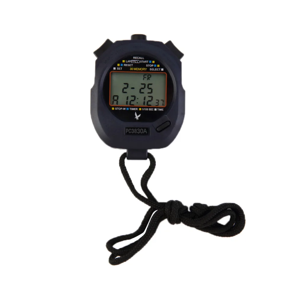 

LEAP PC3830A Professional Stopwatch Large-screen Digital LCD Timer Chronograph Counter with 3 Row 30 Memories Stop Watch Brand