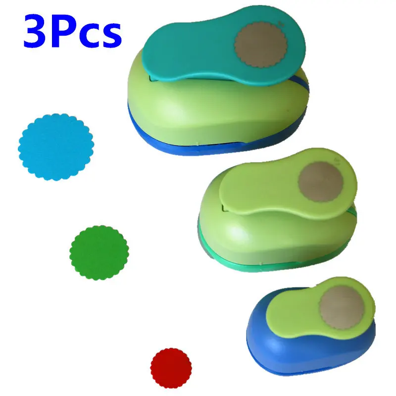 3PCS/set (5cm,3.8cm,2.5cm) craft punch set children manual DIY hole